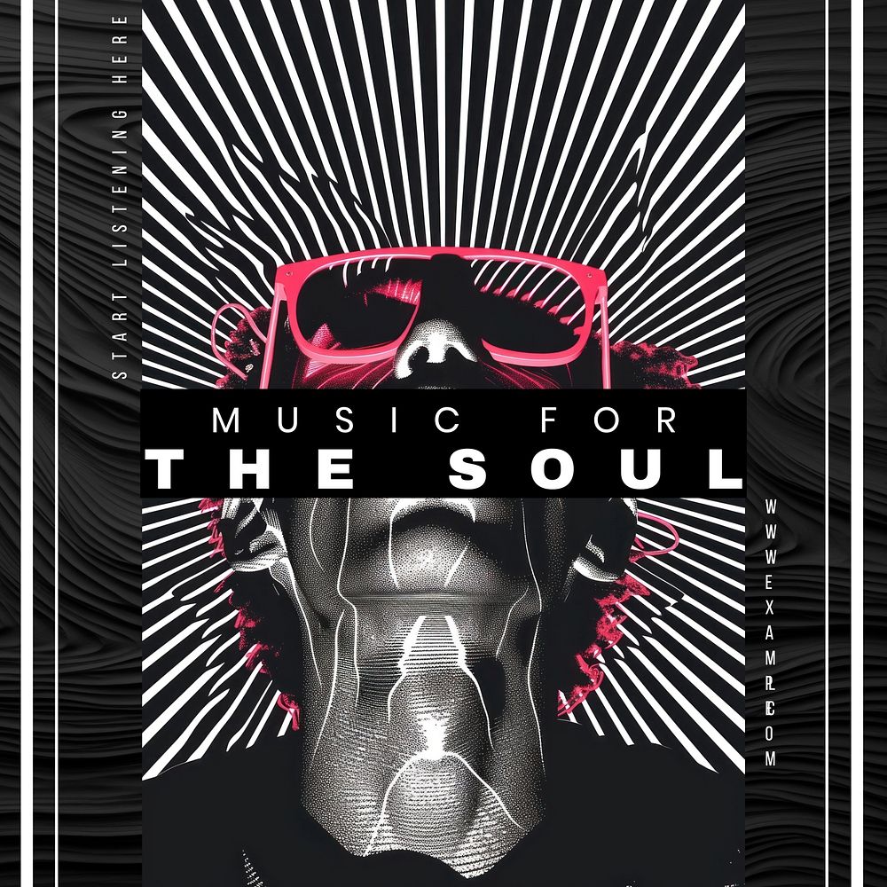 Soul music radio cover template