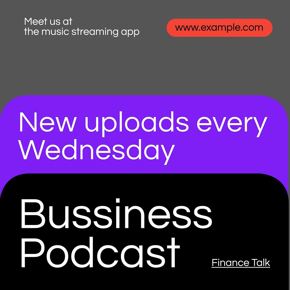 Business podcast instagram post template