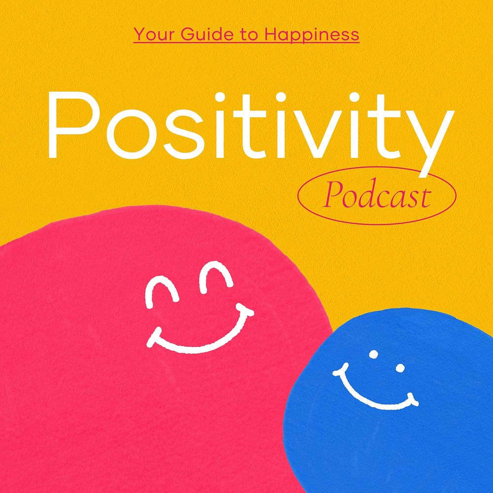 Positivity podcast instagram post template