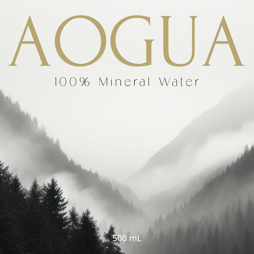 Mineral water label template