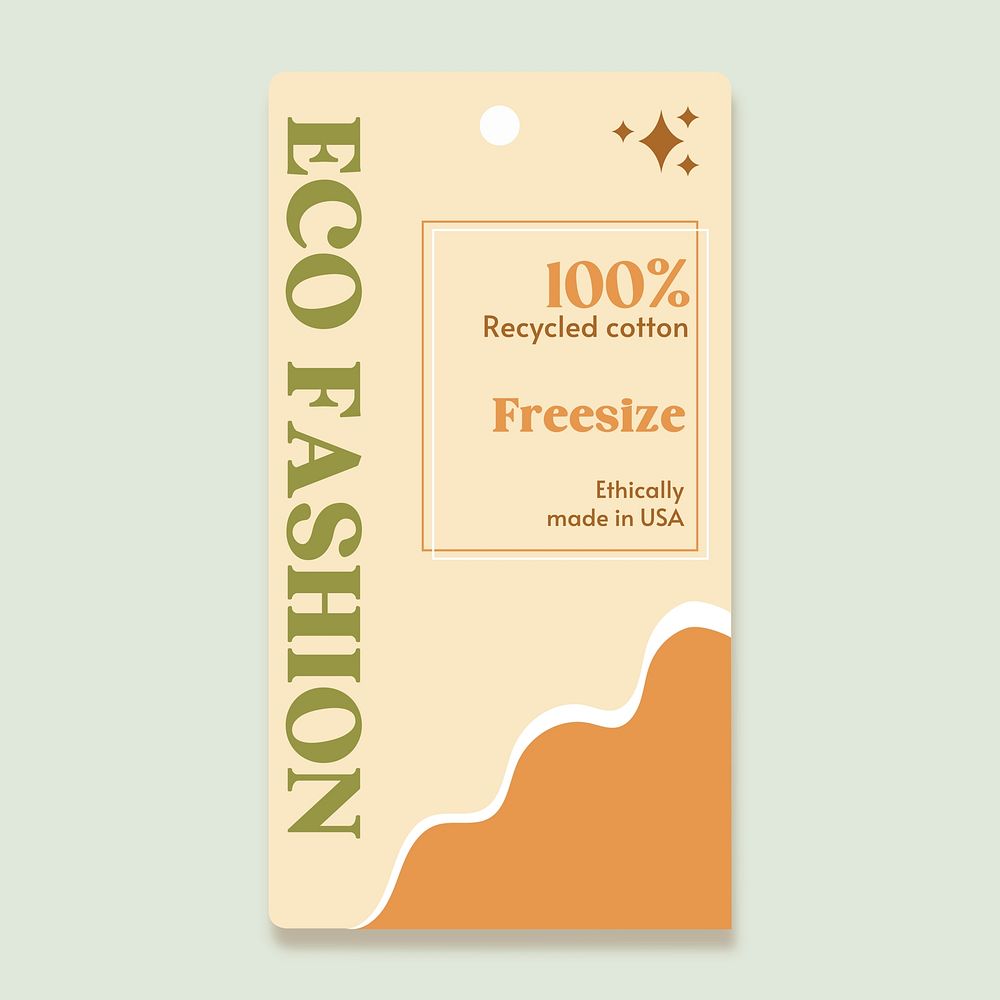 Eco fashion  label template