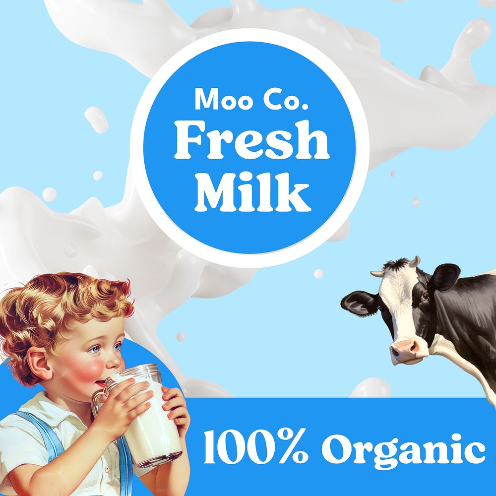 Milk  label template