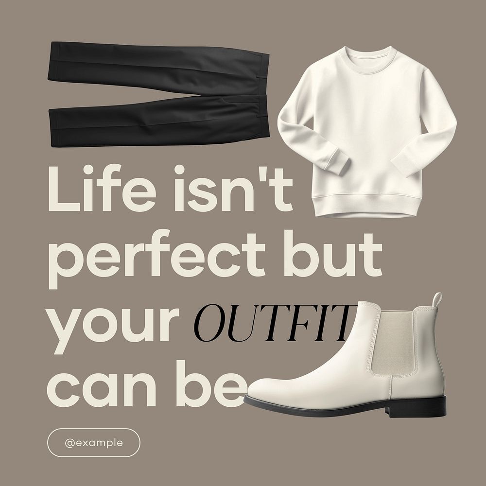 Fashion quote Instagram post template, editable design