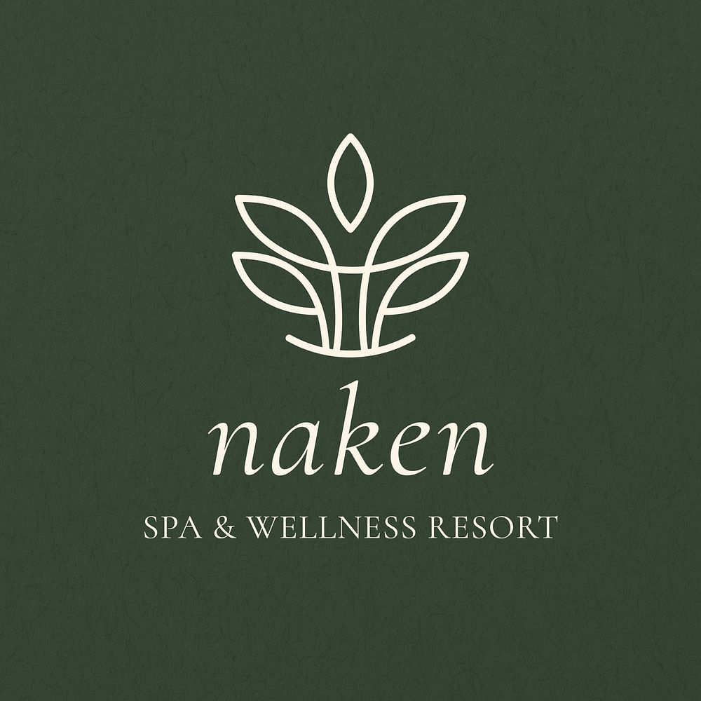 Resort aesthetic business branding logo template