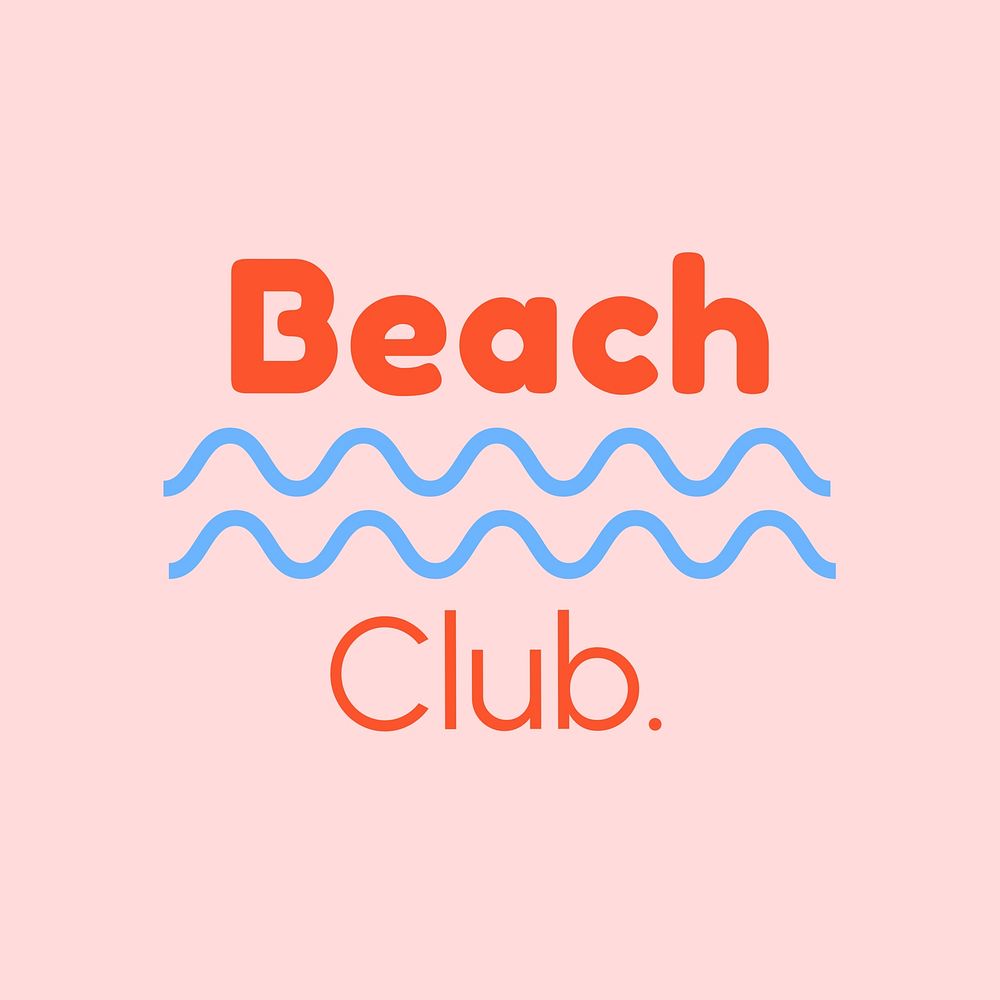 Beach club logo  business branding template design