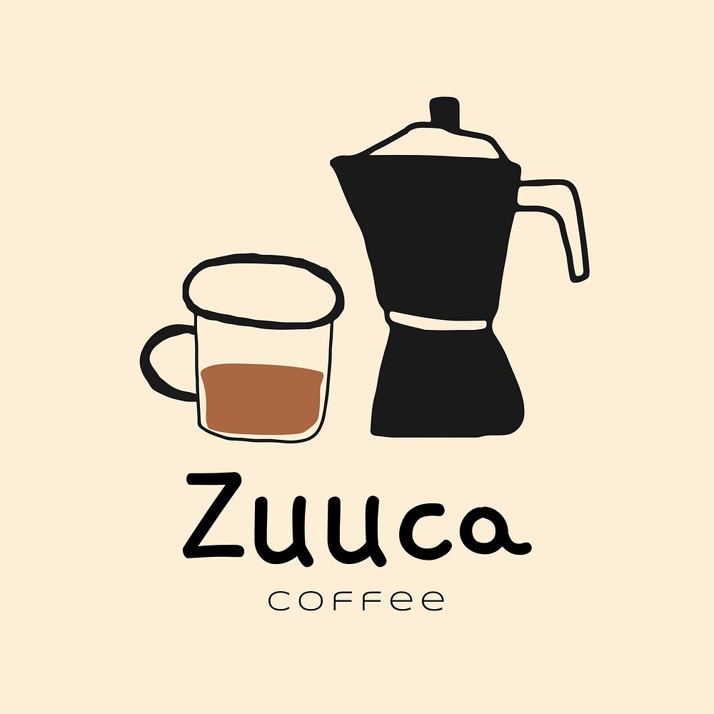 Aesthetic coffee shop logo template