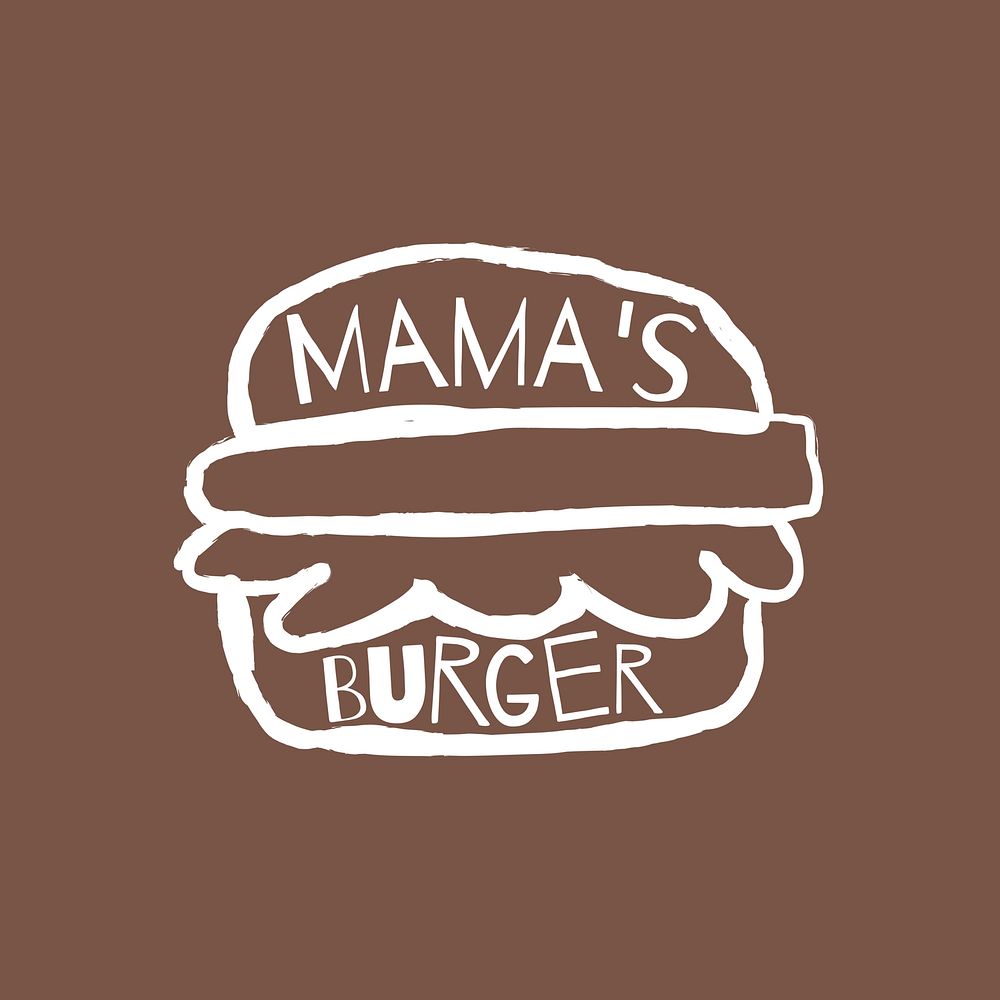 Burger shop branding logo template