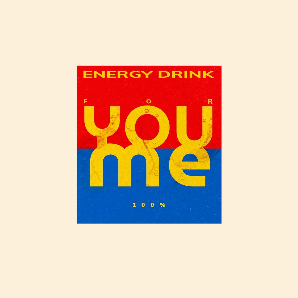 Energy drink branding logo, editable food business template design