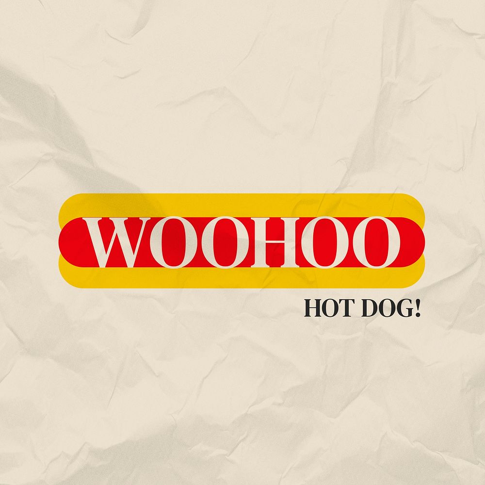 Hot dog  branding logo, editable food business template design