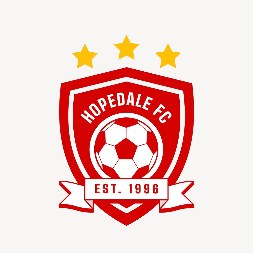 Football club logo, editable sports template design