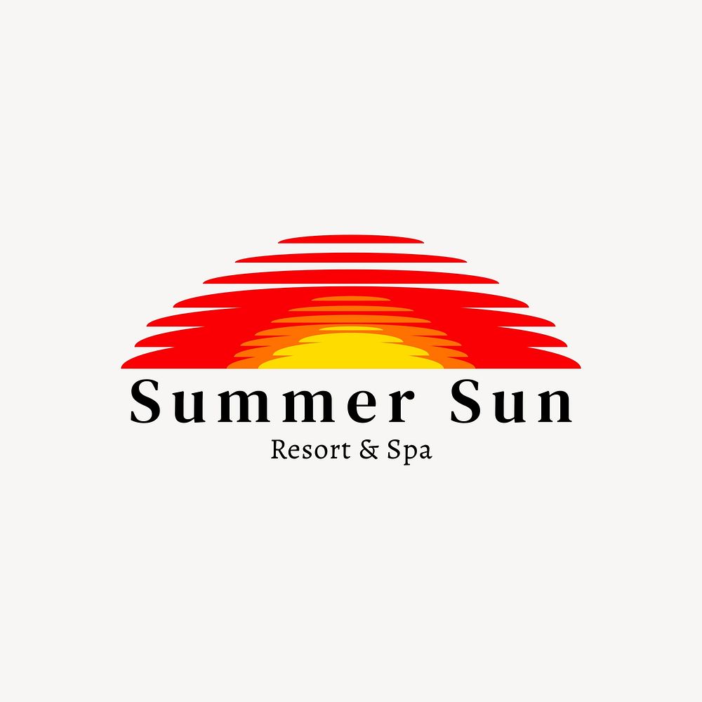 Resort  logo, editable business branding template design