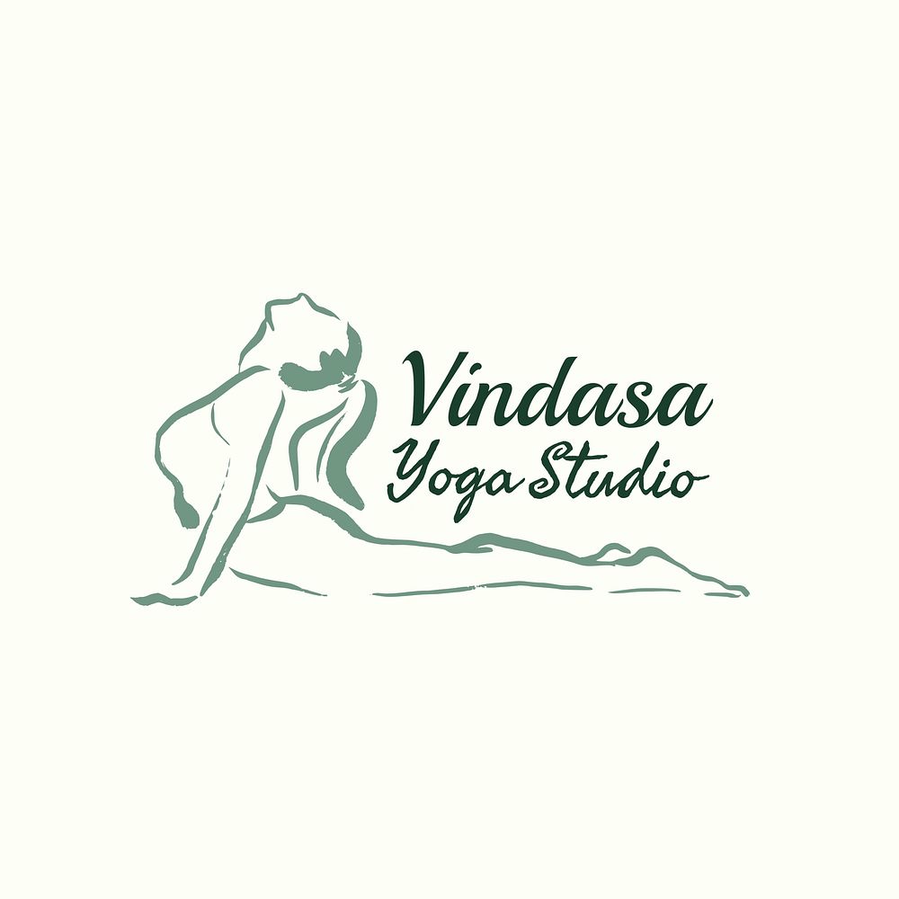 Yoga studio  logo, editable business branding template design
