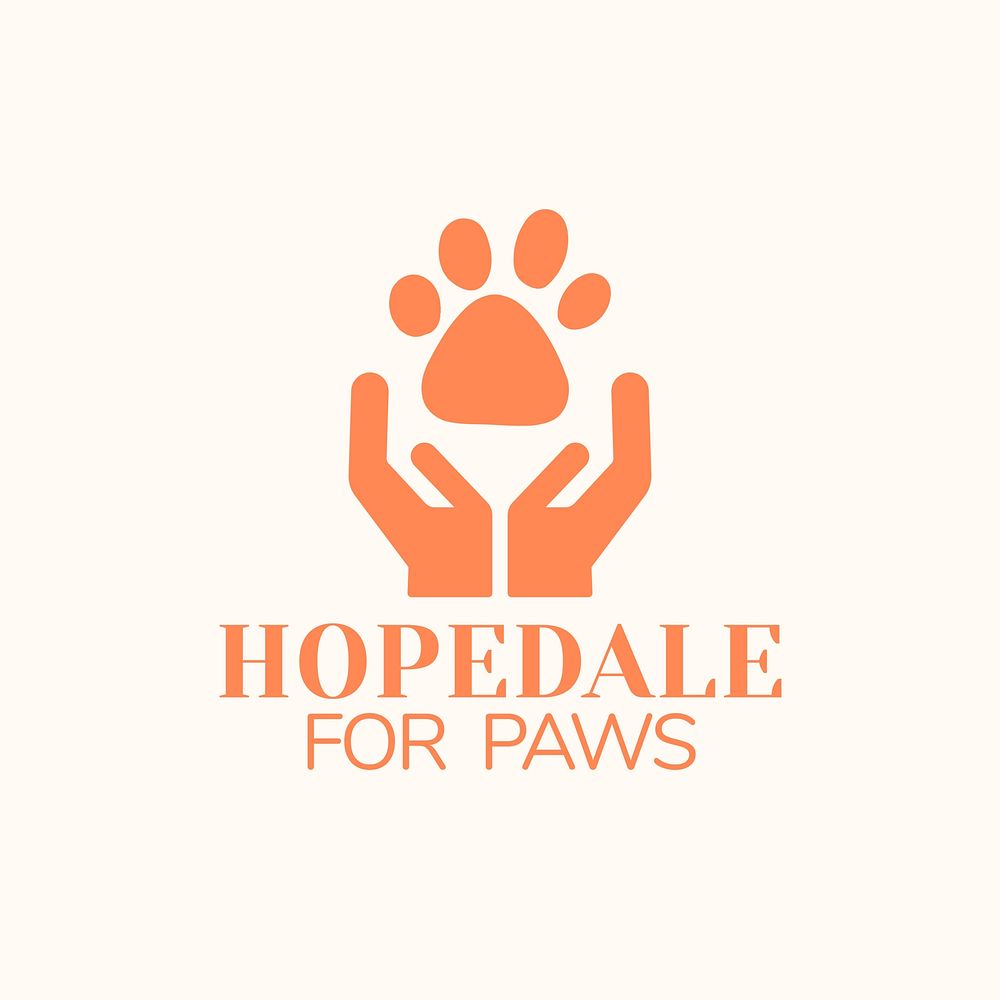 Animal charity logo template