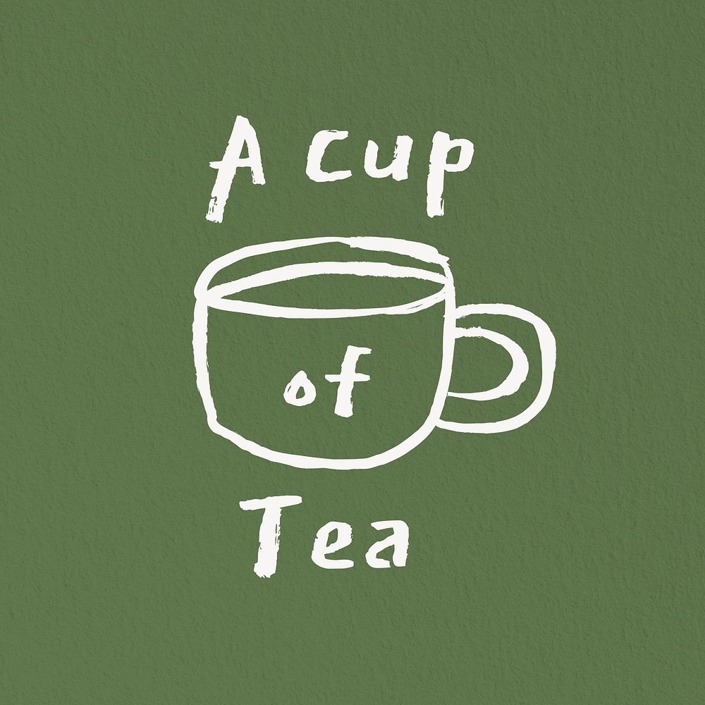 Cup of tea logo template, editable food business design