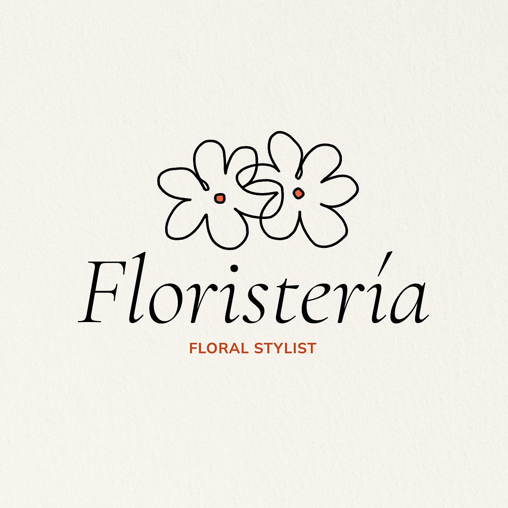 Flower shop logo template