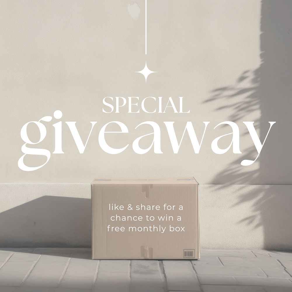 Special giveaway Facebook post template