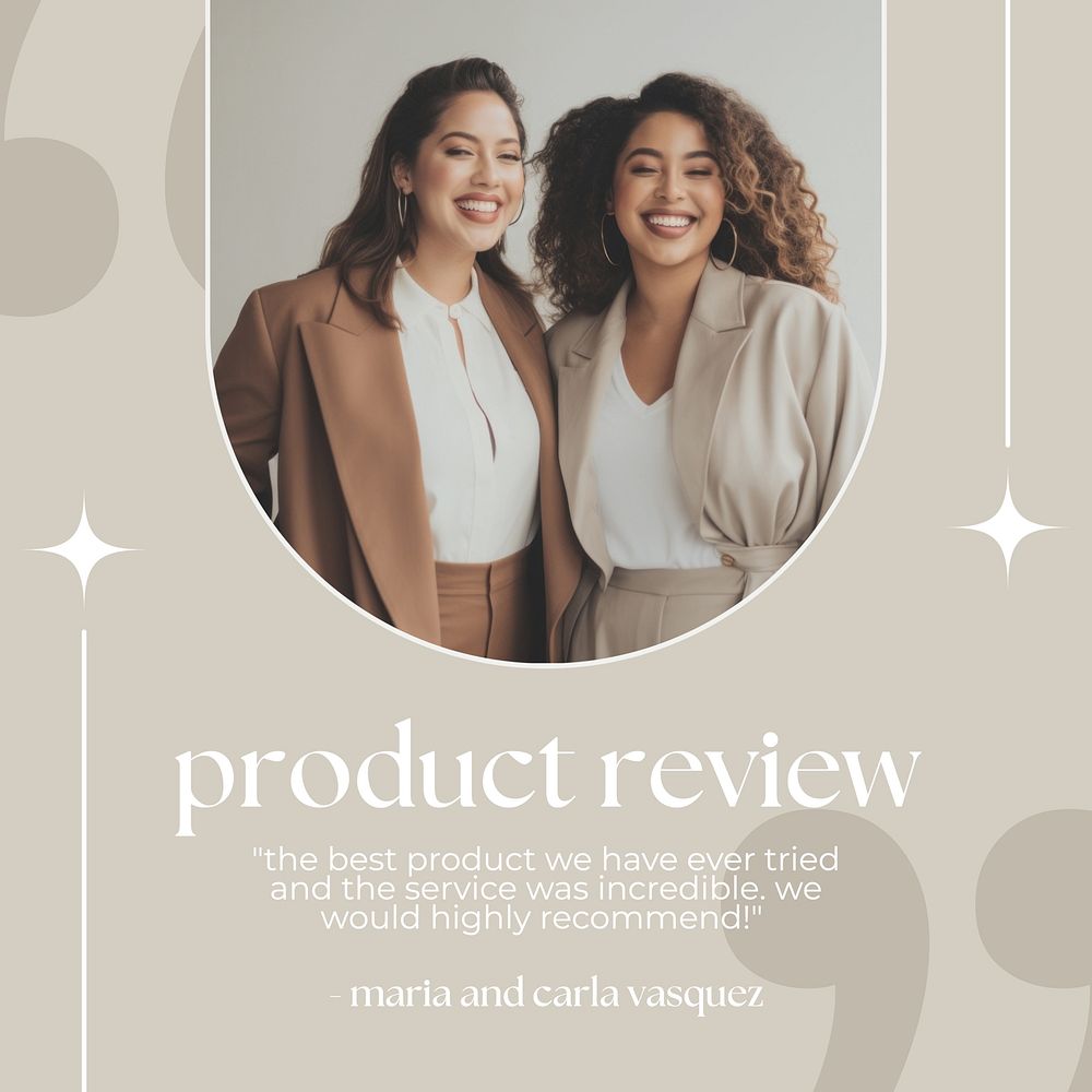 Product review Facebook post template