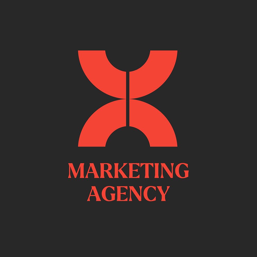 Marketing agency logo template