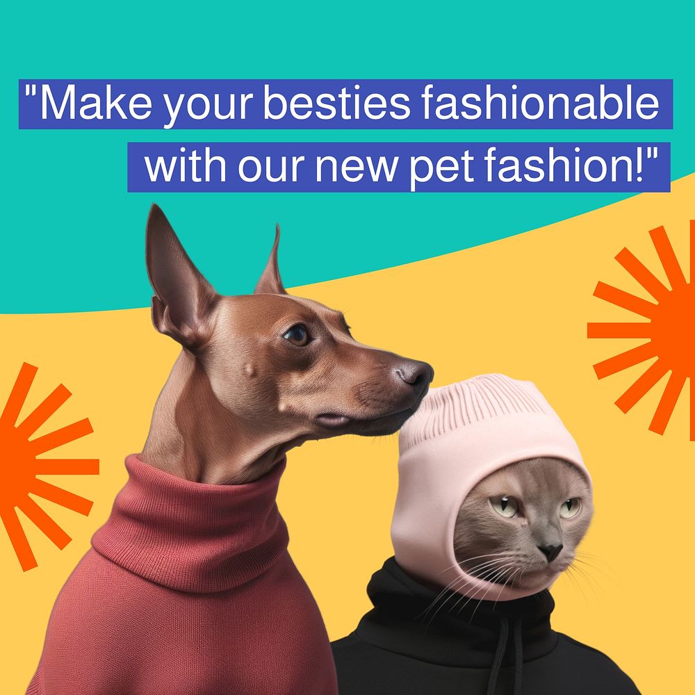 Pet fashion  Instagram post template