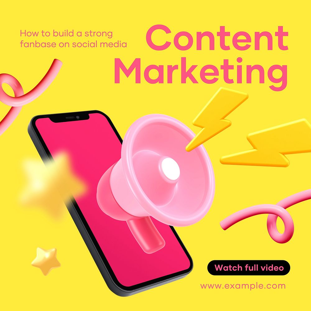 Content marketing Facebook post template