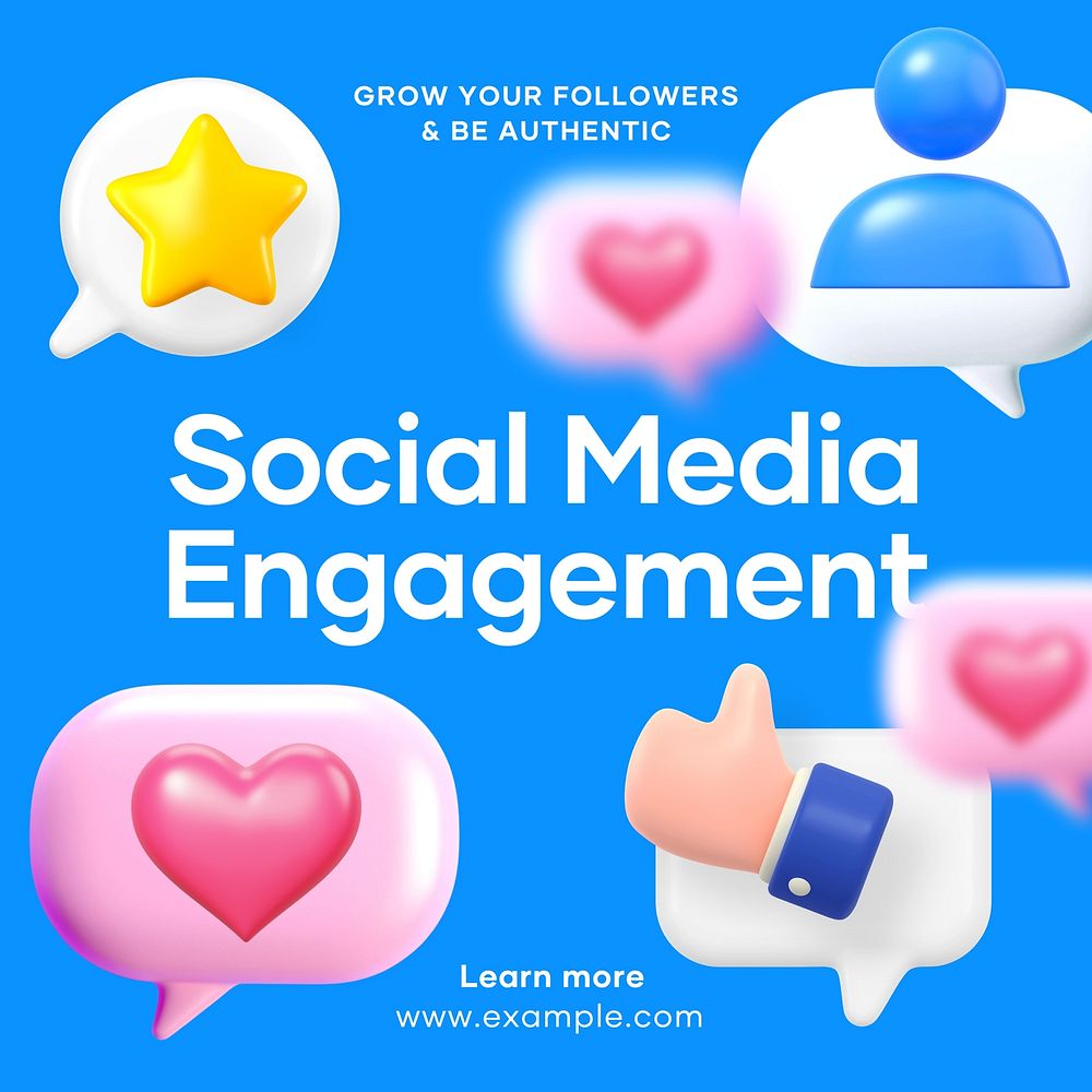 Social media engagement Facebook post template