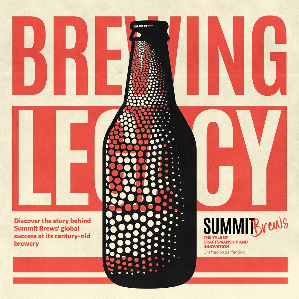 Craft beer legacy Instagram post template