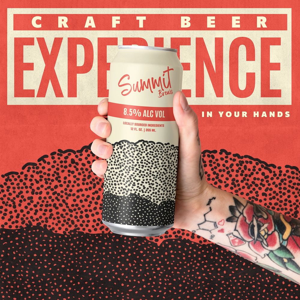 Craft beer experience Instagram post template