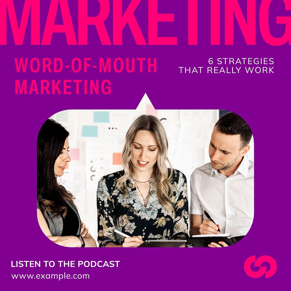 Word-of-mouth marketing Instagram post template