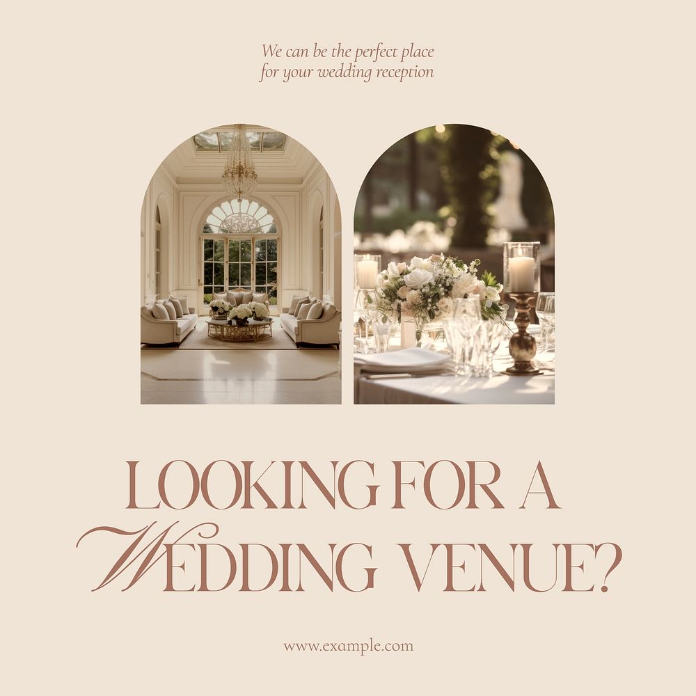 Wedding venue Instagram post template