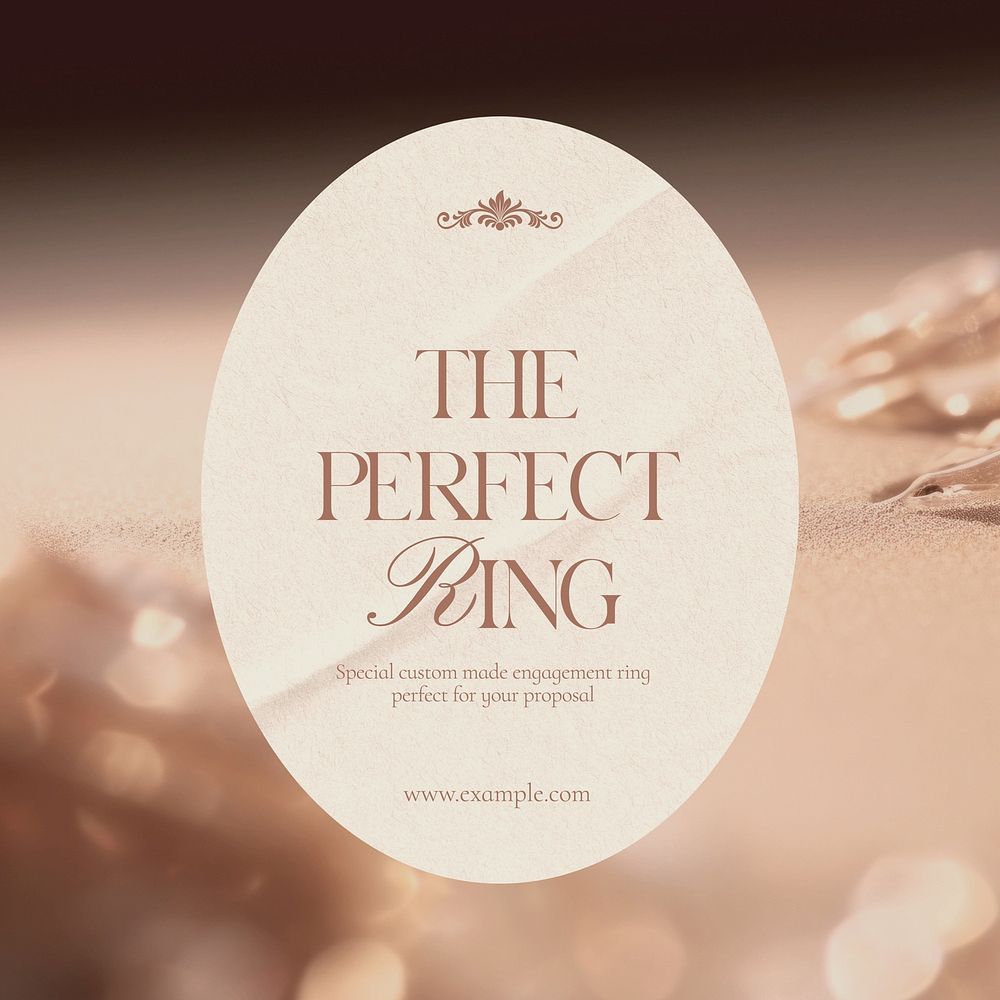 The perfect ring Instagram post template