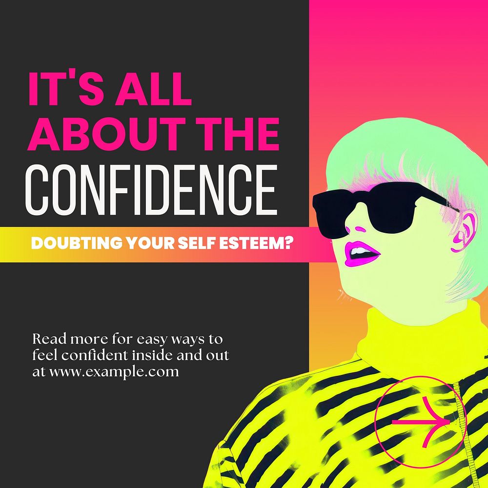 All about confidence Instagram post template