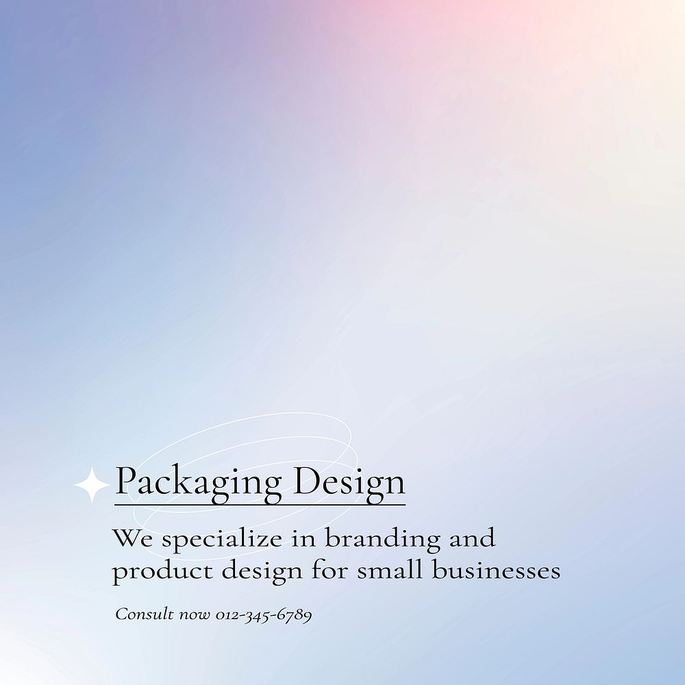 Packaging design Instagram post template