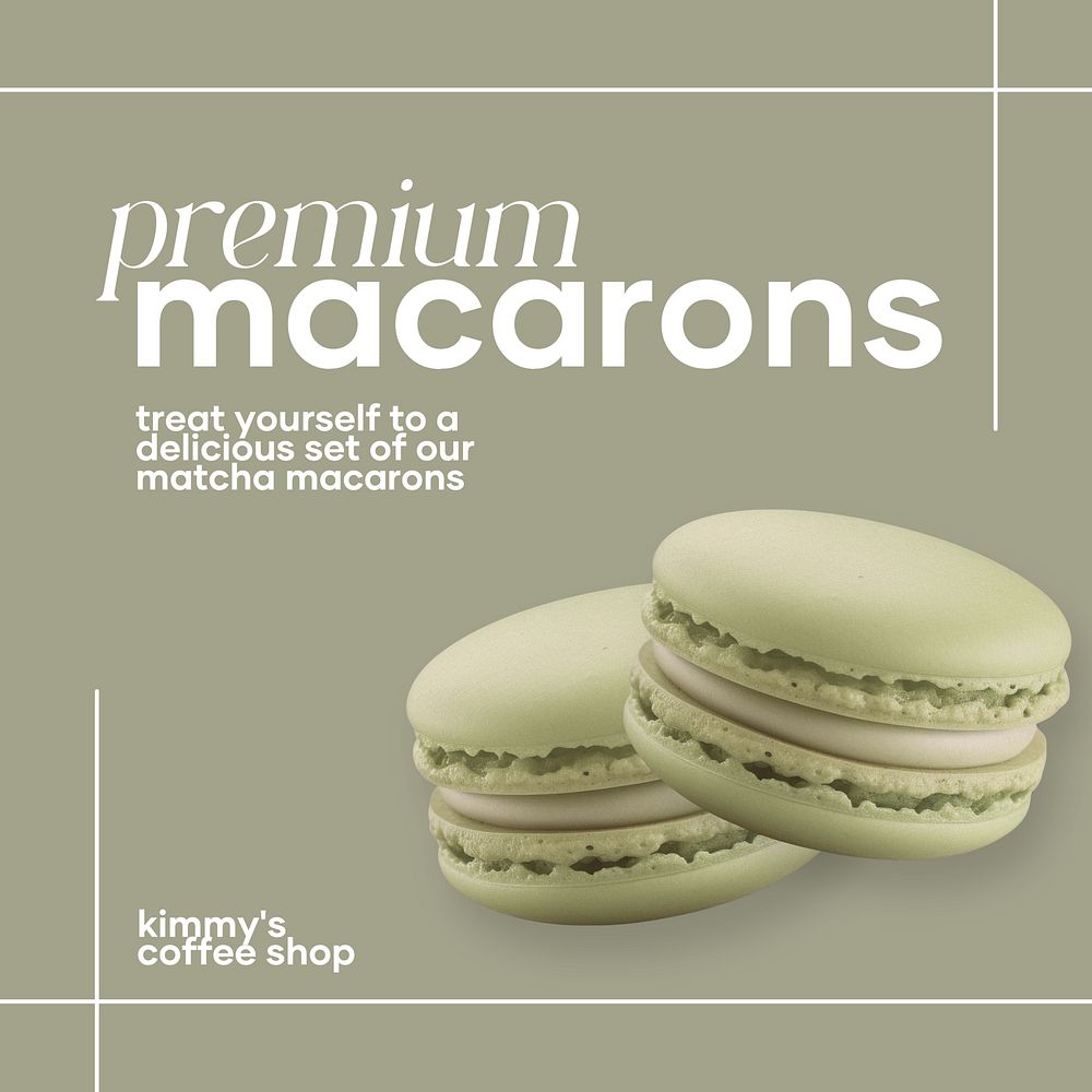 Macaron shop Instagram post template