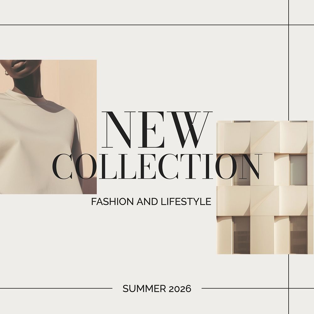 New summer collection Instagram post template
