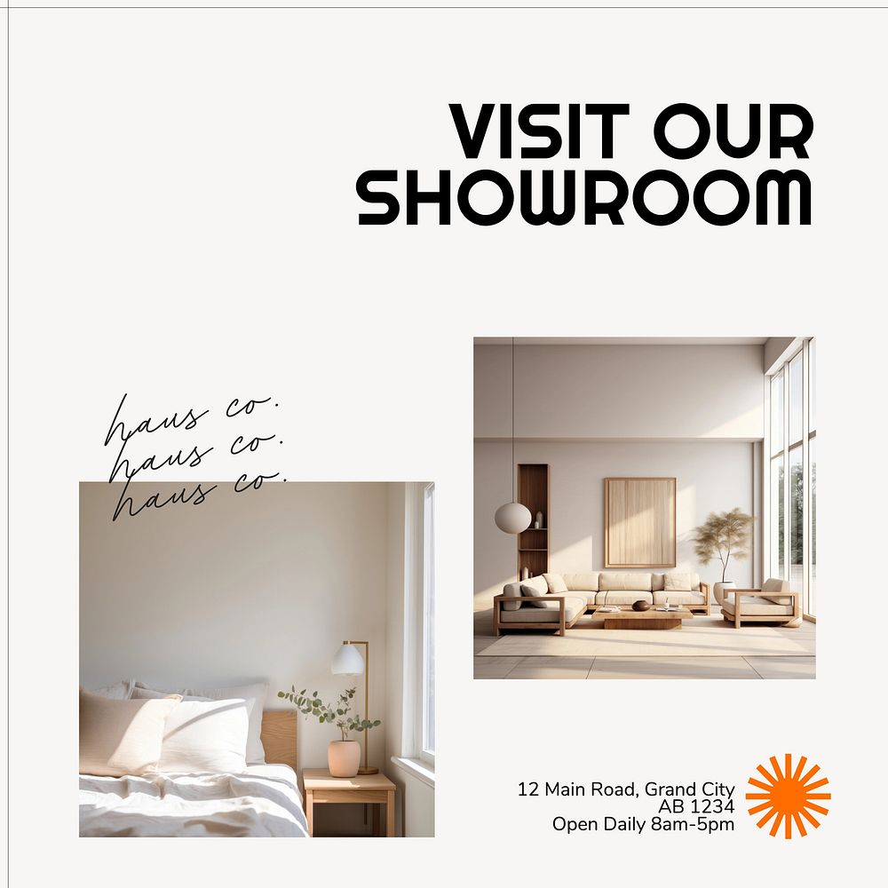 Showroom visit Instagram post template