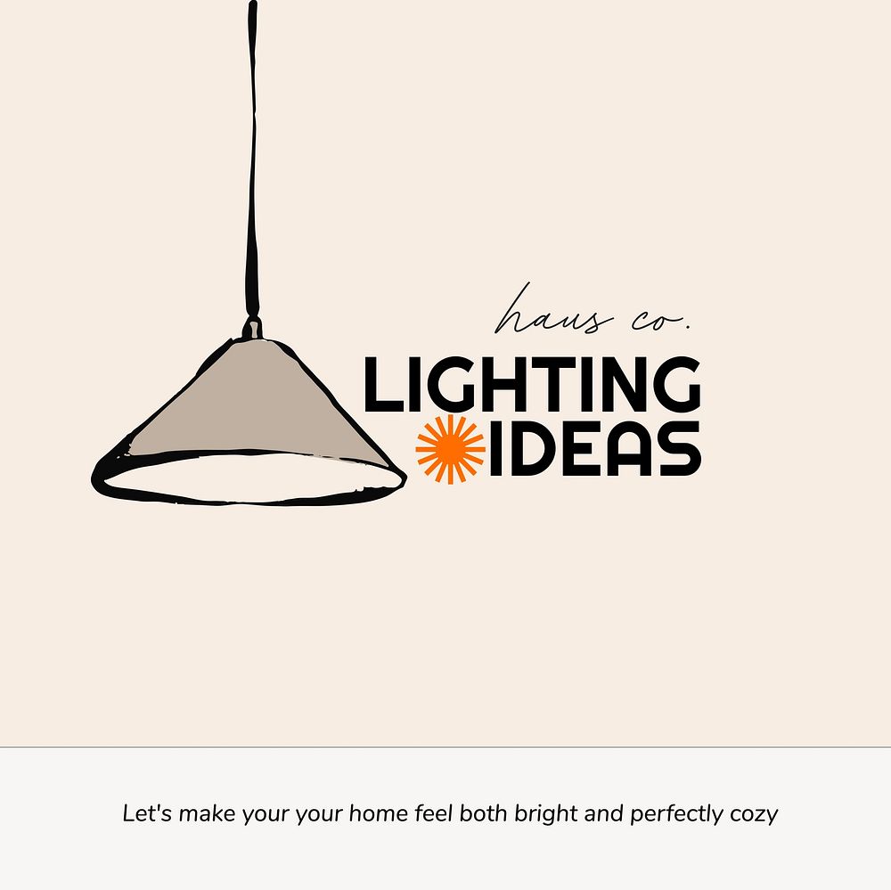 Lighting ideas Instagram post template