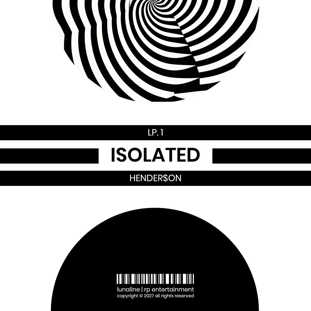Isolated album cover template