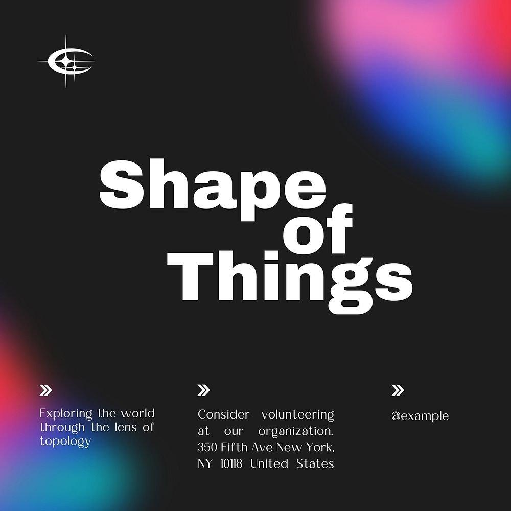 Shape of things  Instagram post template