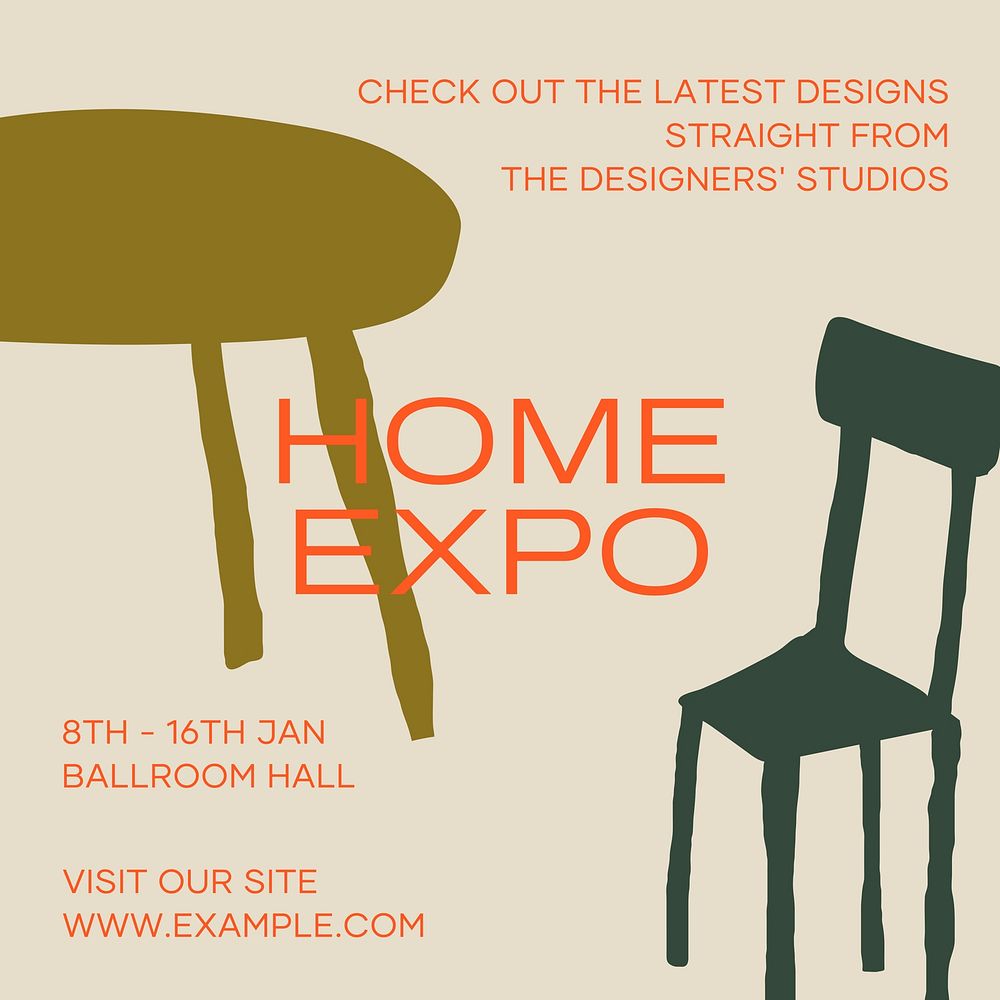 Home expo Instagram post template
