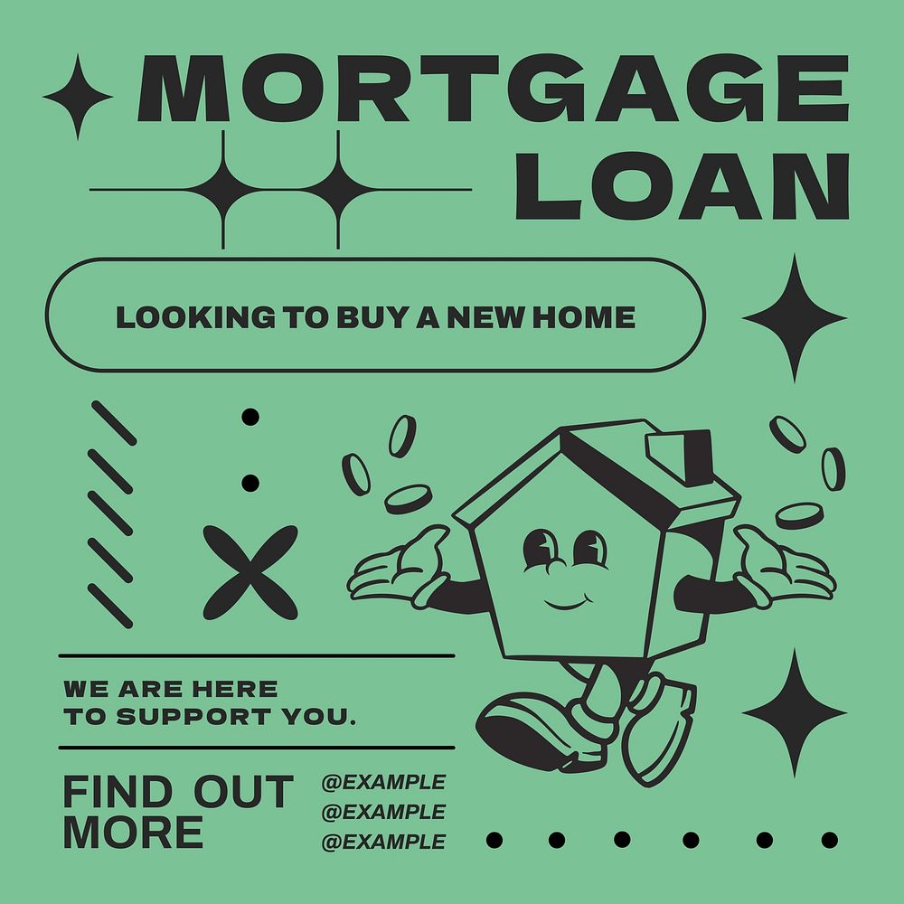 Mortgage loan Instagram post template