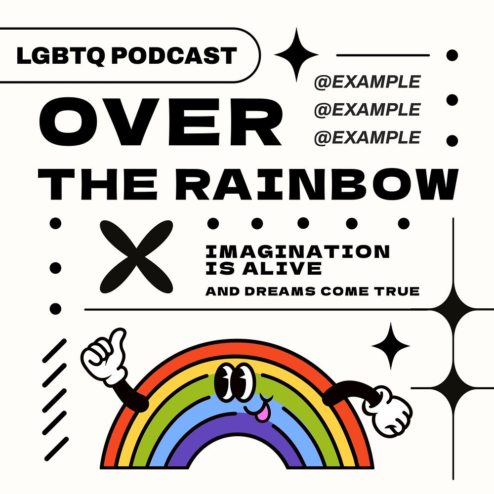 LGBTQ podcast Instagram post template