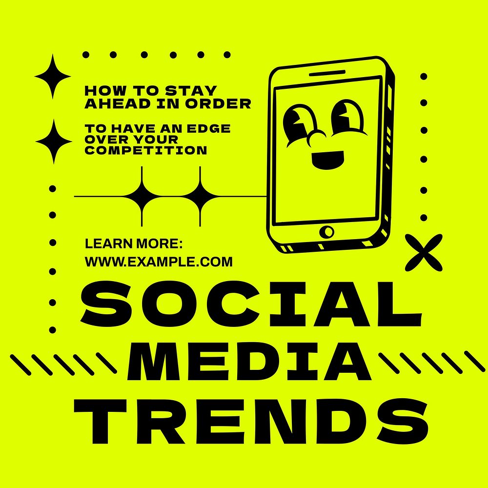 Social media trends Instagram post template