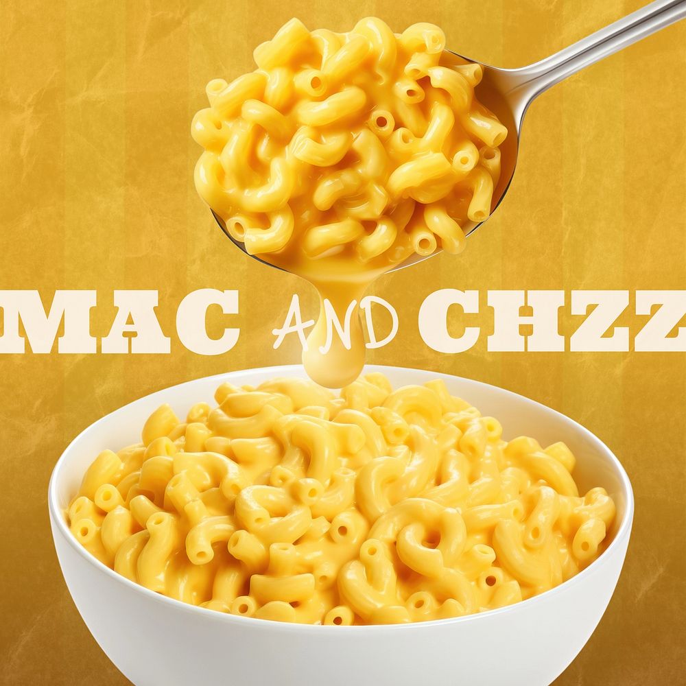 Mac and cheese  Instagram post template