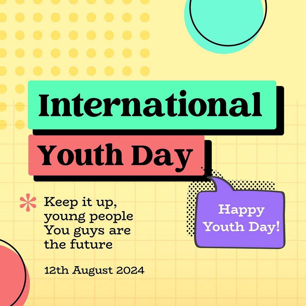 Youth day  Instagram post template