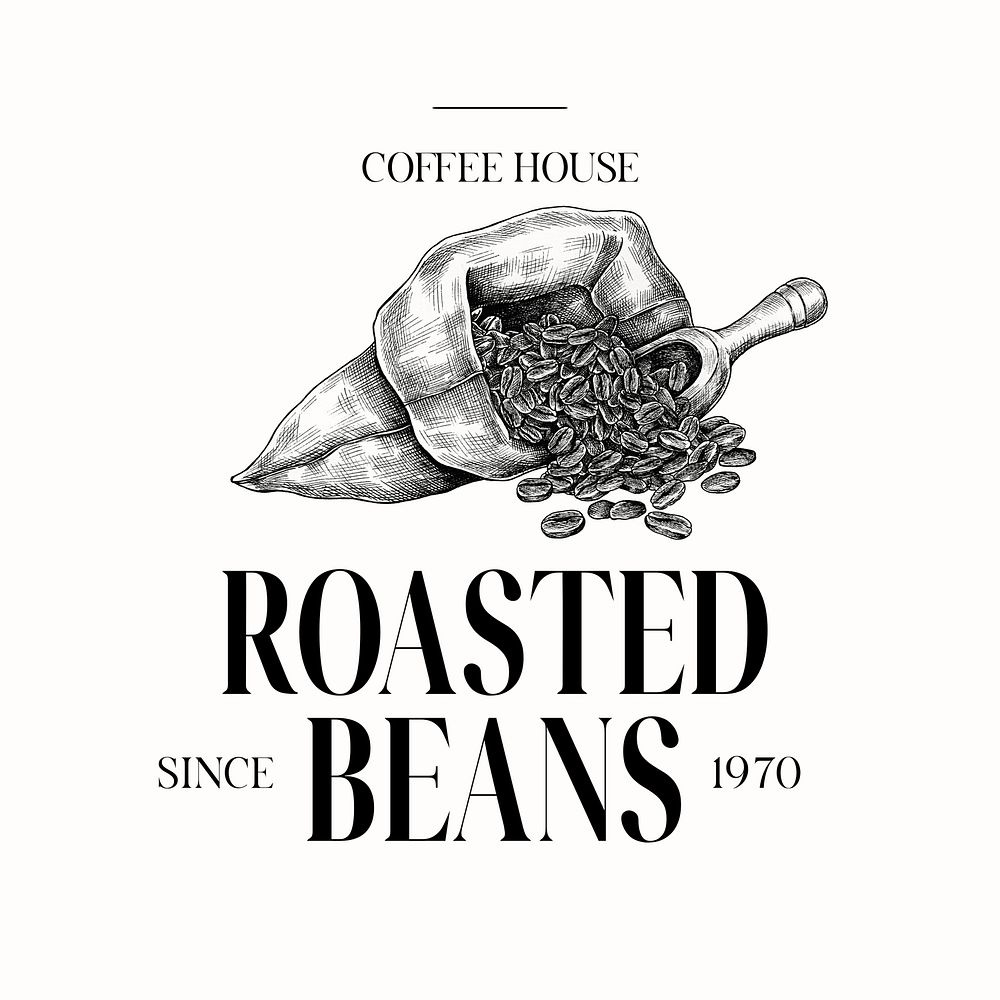 Coffee house logo template  business branding design