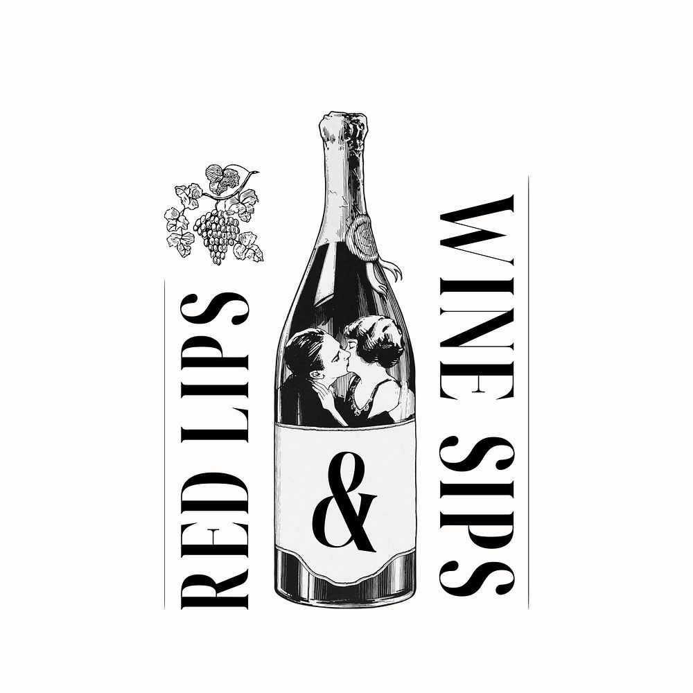 Wine bar logo template  business branding design