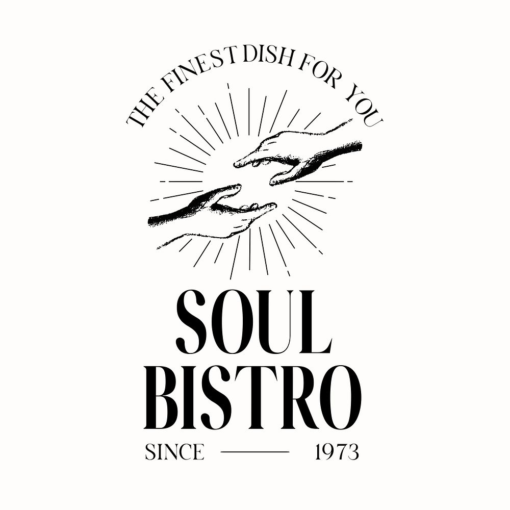 Bistro restaurant logo template, business branding design