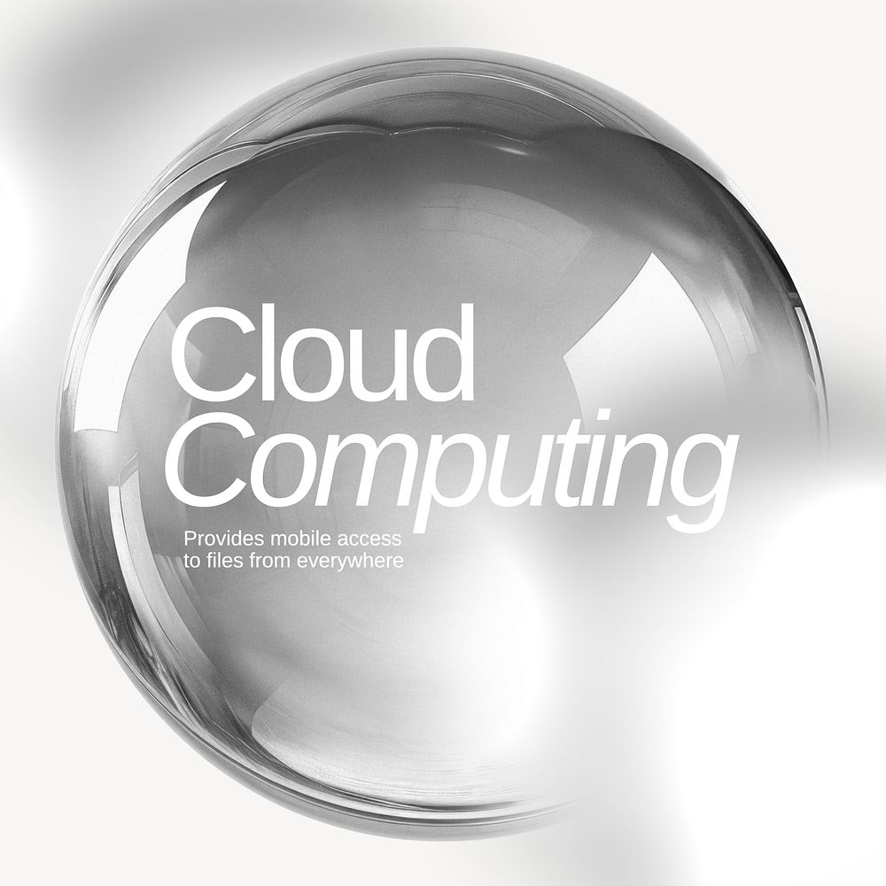 Cloud computing  Instagram post template  design