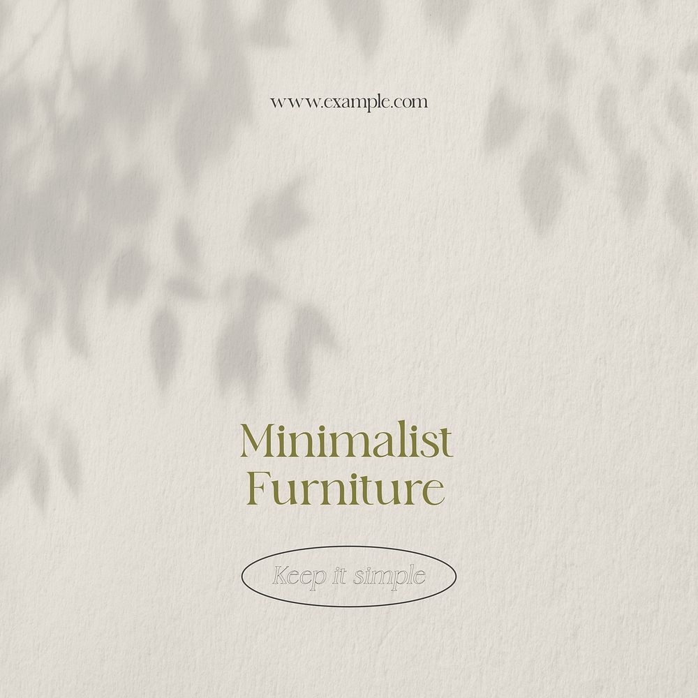 Minimalist furniture Instagram post template