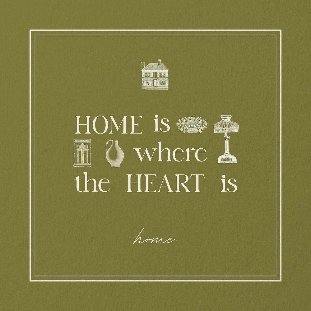 Home quote Instagram post template